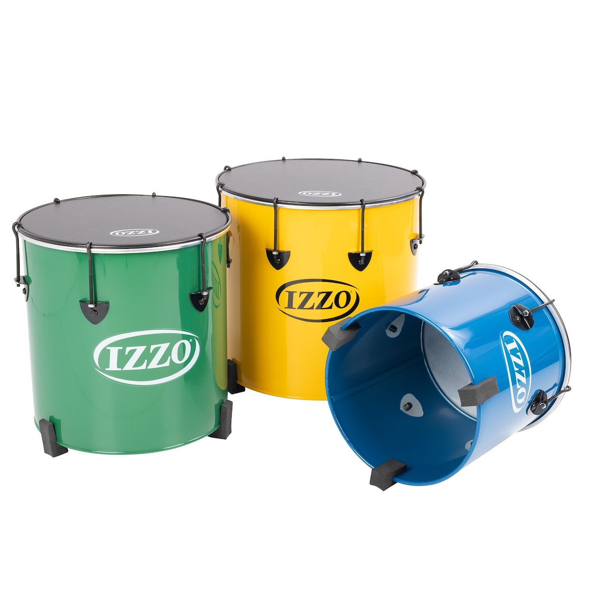 Izzo Castle Surdos: Set of 3 nesting samba drums - 12", 14", 16"