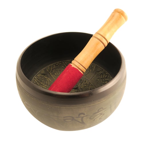 Grey Mandala Singing Bowl 16cm